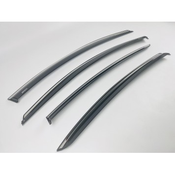 Дефлекторы окон Renault Megane IV 2016+ Sedan с нерж. хром полоской-4